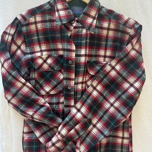 Pendleton Vintage Plaid Flannel Button Up Shirt